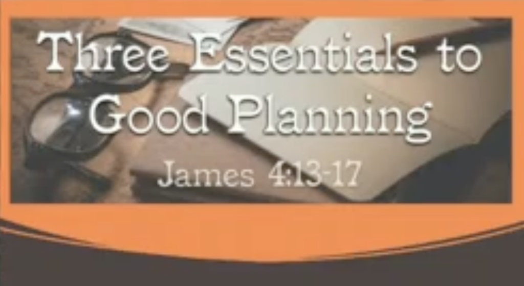 “Essentials of Good Planning”